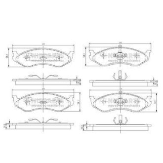 Гальмівні колодки, дискове гальмо (набір) NIPPARTS J3600307