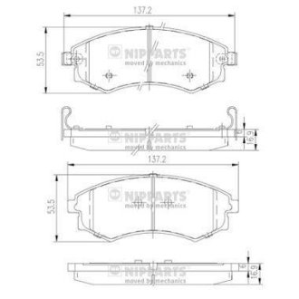 Гальмiвнi колодки дискові NIPPARTS J3600401