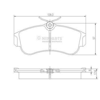 Гальмівні колодки NIPPARTS J3601051