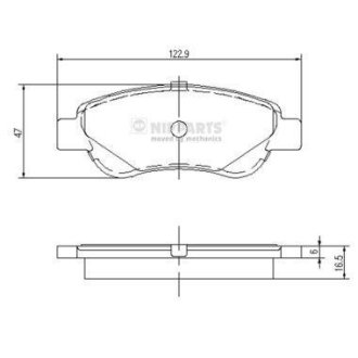 Гальмівні колодки, дискове гальмо (набір) NIPPARTS J3602122