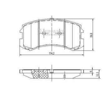 Колодки гальмівні дискові передні, комплект NIPPARTS J3605048