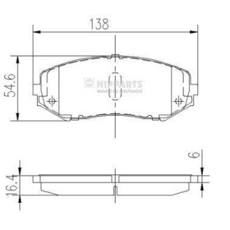 Колодки передние SGV 05-- NIPPARTS J3608029