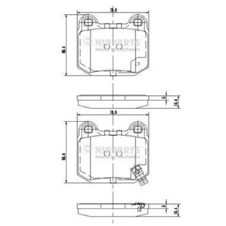 Комплект тормозных колодок, дисковый тормоз NIPPARTS J3611049 (фото 1)