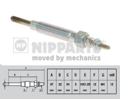 Свічка розжарювання NIPPARTS J5710500