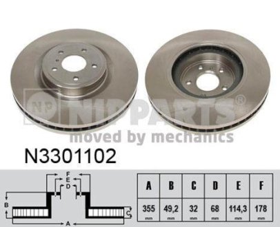 Диск гальмівний NIPPARTS N3301102