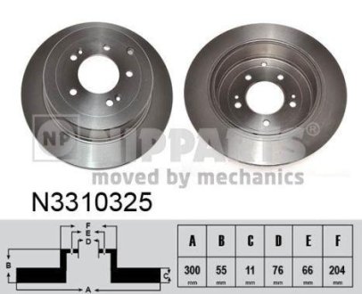 Гальмiвнi диски NIPPARTS N3310325