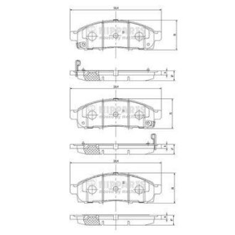 Гальмівні колодки, дискове гальмо (набір) NIPPARTS N3601101