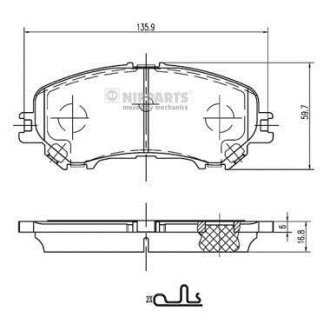 Колодки передние NIPPARTS N3601111