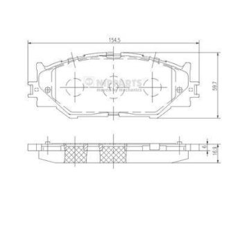 Гальмівні колодки, дискове гальмо (набір) NIPPARTS N3602128