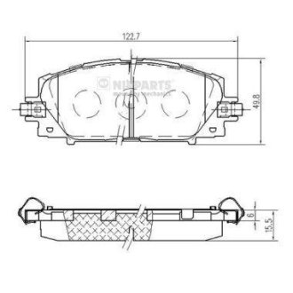 Гальмiвнi колодки дисковi NIPPARTS N3602148