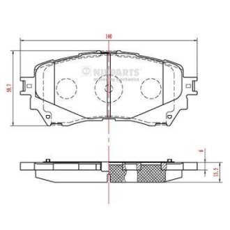 Гальмівні колодки, дискове гальмо (набір) NIPPARTS N3603074