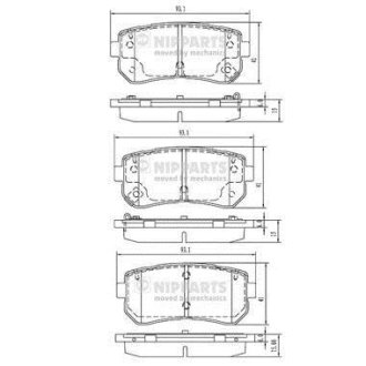 Гальмiвнi колодки дискові NIPPARTS N3610313