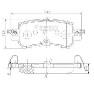 Гальмівні колодки NIPPARTS N3613026