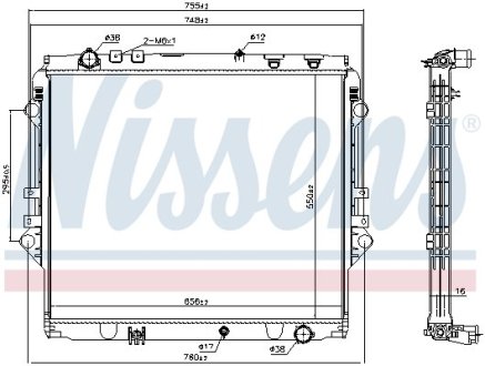 Радiатор NISSENS 606069