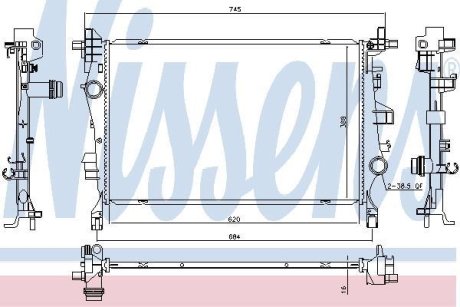 Радiатор NISSENS 606447