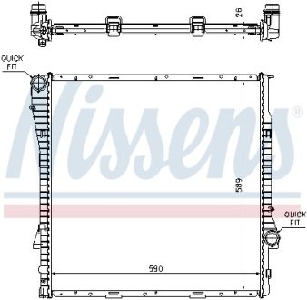 Радіатор охолодження BMW X5 E53 (00-) X5 3.0d NISSENS 60789A