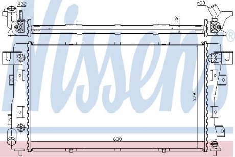 Радіатор, охолодження двигуна NISSENS 609771