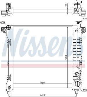 Радіатор, охолодження двигуна NISSENS 60998