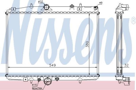 Радіатор, охолодження двигуна NISSENS 61292A