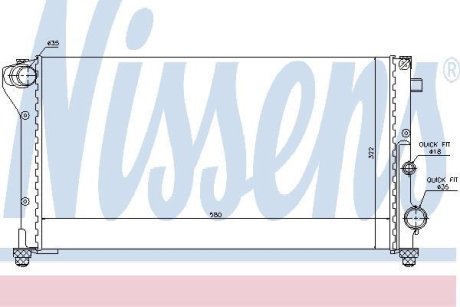 Радіатор, охолодження двигуна NISSENS 617847