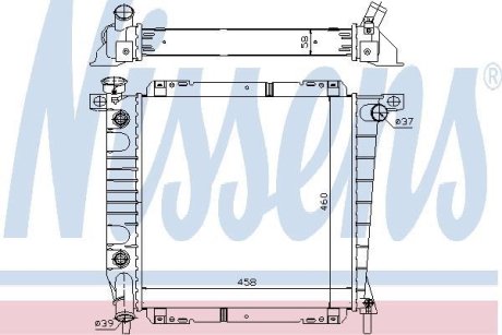 Радіатор, охолодження двигуна NISSENS 620671