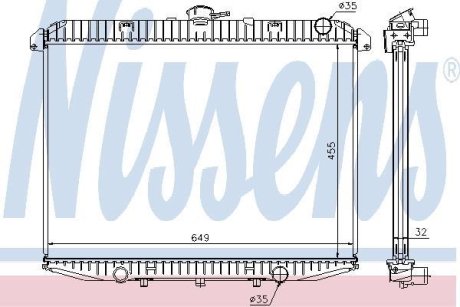 Радіатор, охолодження двигуна NISSENS 62070A