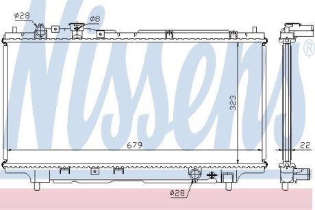 Радіатор, охолодження двигуна NISSENS 62383A