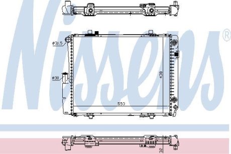 Радіатор, охолодження двигуна NISSENS 62582A