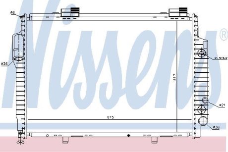 Радіатор, охолодження двигуна NISSENS 62616