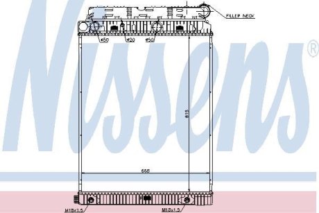 Радіатор, охолодження двигуна NISSENS 62648