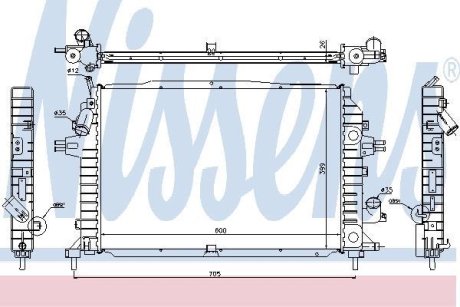 Радіатор, охолодження двигуна NISSENS 630705