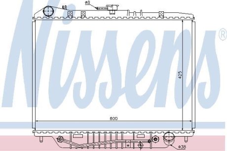 Радіатор, охолодження двигуна NISSENS 63117