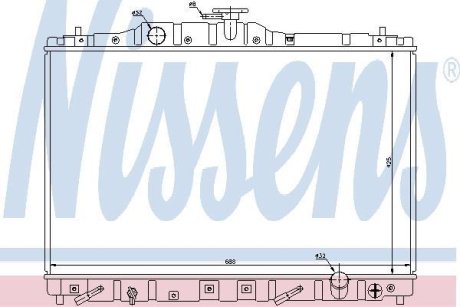 Радіатор, охолодження двигуна NISSENS 63313