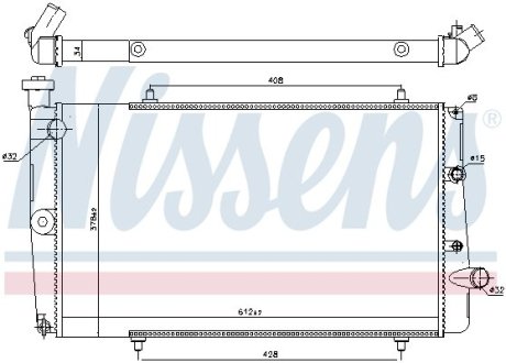 Радіатор, охолодження двигуна NISSENS 634811