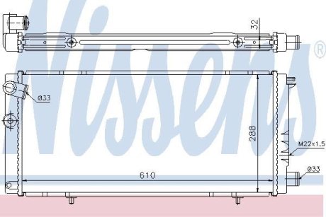 Радіатор, охолодження двигуна NISSENS 63729A