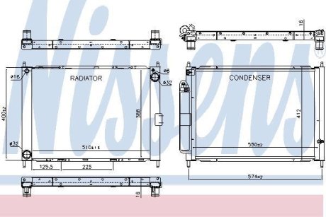 Радіатор кондиціонера NISSENS 637625