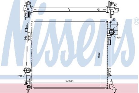 Радіатор двигуна (МКПП) NISSENS 637665