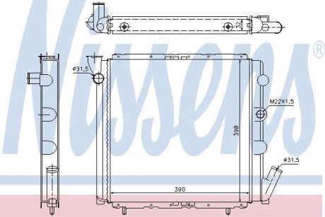 Радіатор, охолодження двигуна NISSENS 63934A