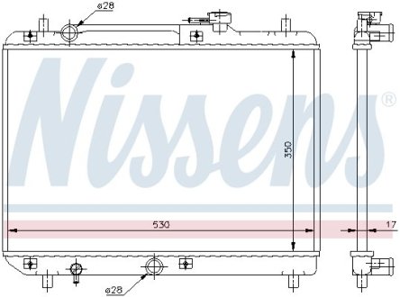 Радіатор, охолодження двигуна NISSENS 64177