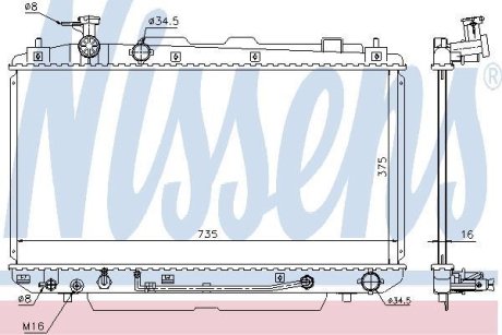 Радіатор RAV4 05- 1,8AUT.. NISSENS 646852