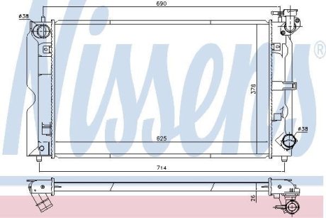Радіатор COROLLA 01- 1,4D4D.. NISSENS 646857