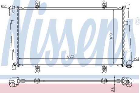 Радіатор, охолодження двигуна NISSENS 65560A