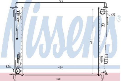 Радіатор, охолодження двигуна NISSENS 66730