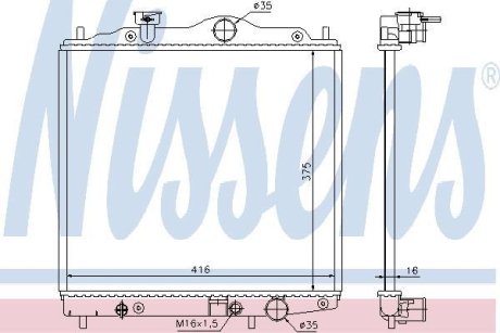 Радіатор, охолодження двигуна NISSENS 67100