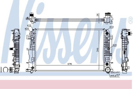 Радиатор воды NISSENS 67157A