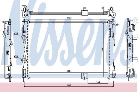 Радіатор двигуна NISSENS 67361