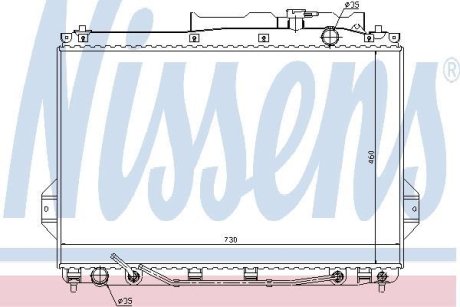 Радіатор, охолодження двигуна NISSENS 67527