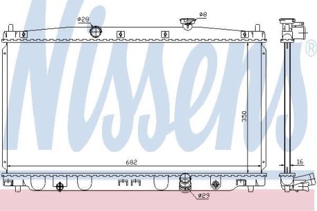 Радіатор, охолодження двигуна NISSENS 68148