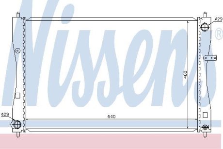 Радіатор, охолодження двигуна NISSENS 68184