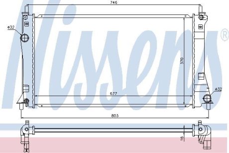 Радіатор, охолодження двигуна NISSENS 68528